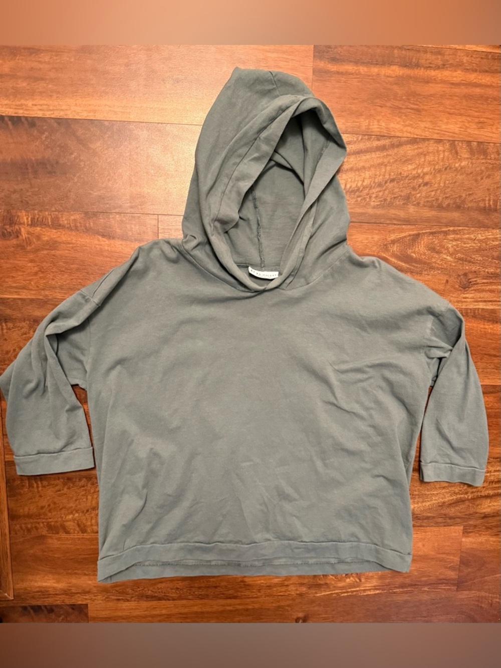 bryn Walker oversized Hooded Top in Sage Green